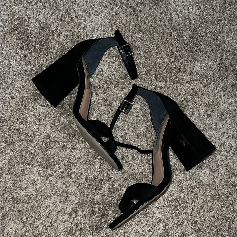 Steve Madden Black Block Heel Sandals